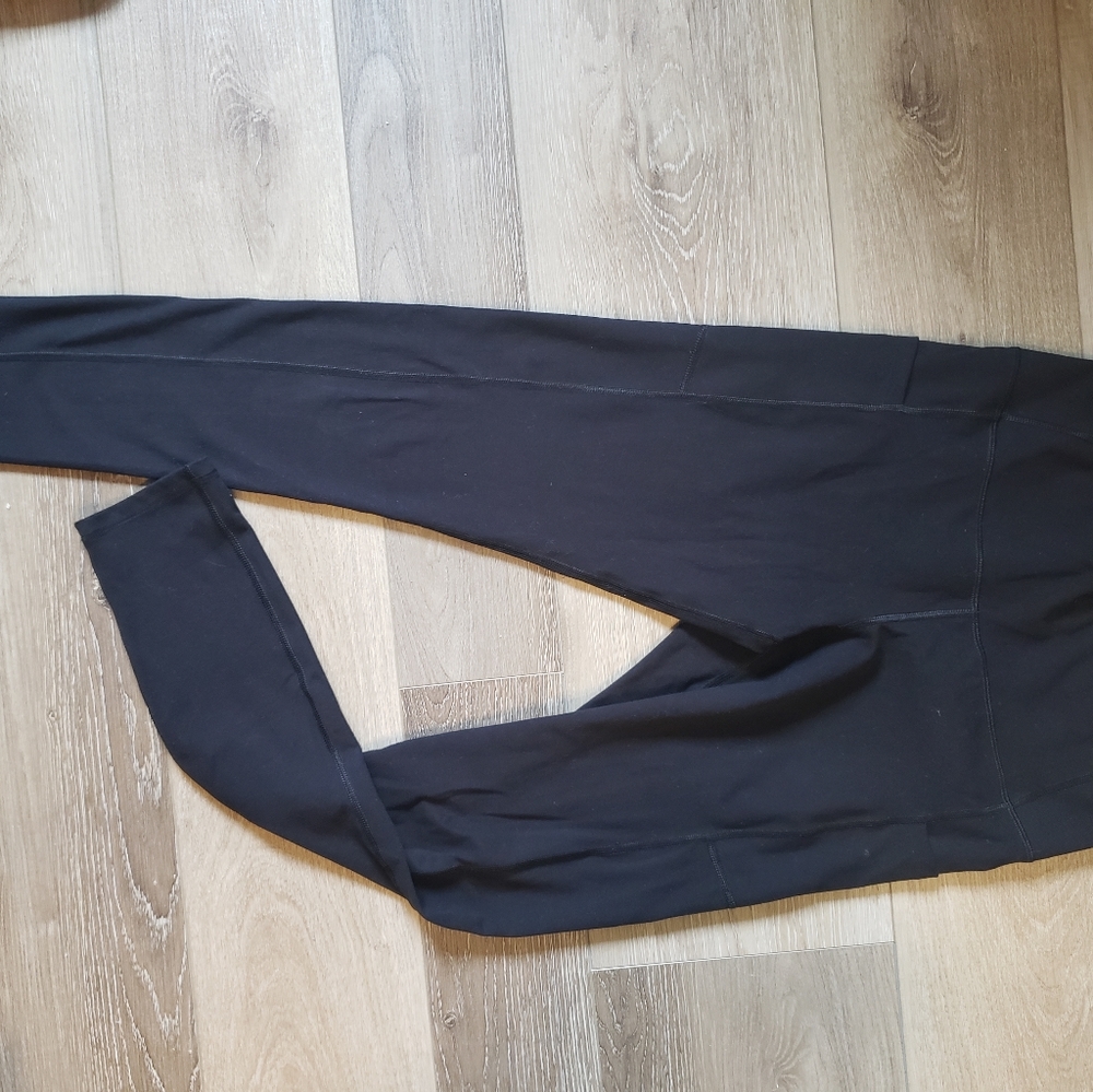 Mid rise thick leggings with pockets